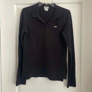 Lacoste Black Longsleeve Polo